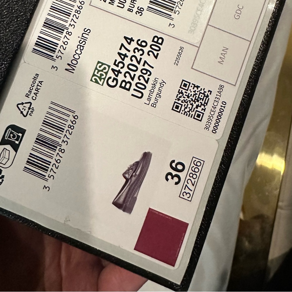 Burgundy Leather Moccasins